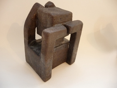 'Voir ou ne pas Voir'- Grès chamotté noir - cuisson Raku