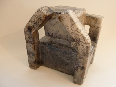 'Voir ou ne pas Voir'- Grès chamotté blanc - cuisson Raku